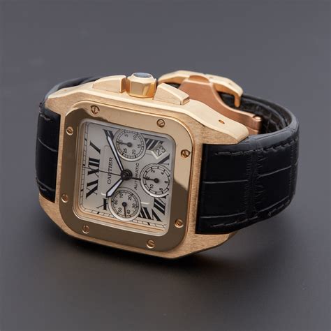 cartier watches santos 100 chronograph|cartier santos watch price list.